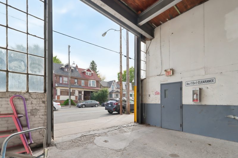 1024 Dupont Street, 2nd Floor, Toronto: street view from the bay door