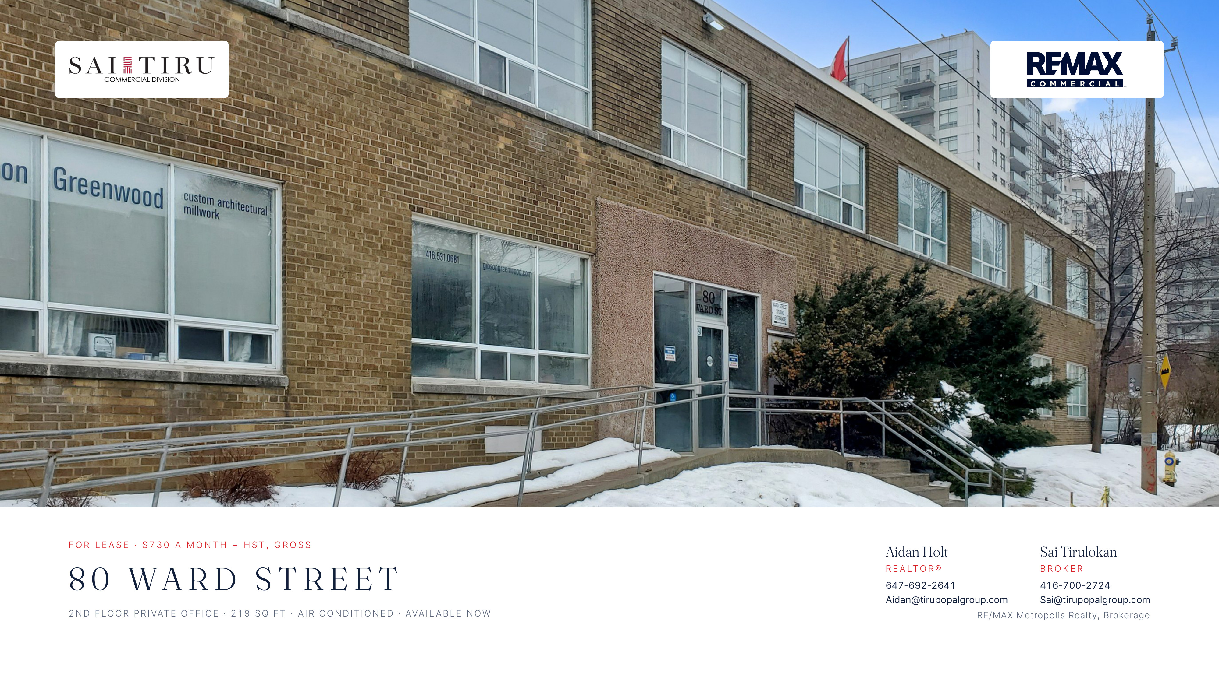 80 Ward Street, 2nd Floor Office listing brochure cover